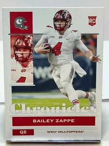 2022 Panini Chronicles Draft Picks #24 Bailey Zappe Rookie Card (RC) - Picture 1 of 2