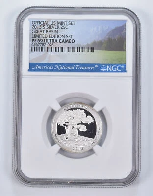 2013-S Silver PF69 ANT Great Basin Quarter Limited Edition NGC - Image 1 of 4