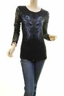 Celebrity Gothic Angel Wing Graphic Stone Lace Fitted Tunic Shirt Blouse Top Tee
