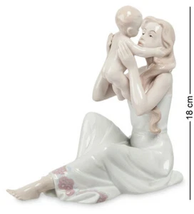 Pavone Porcelain Figurine Mother w Child Mom Statue Sculpture 7" MADE IN ITALY - Picture 1 of 4