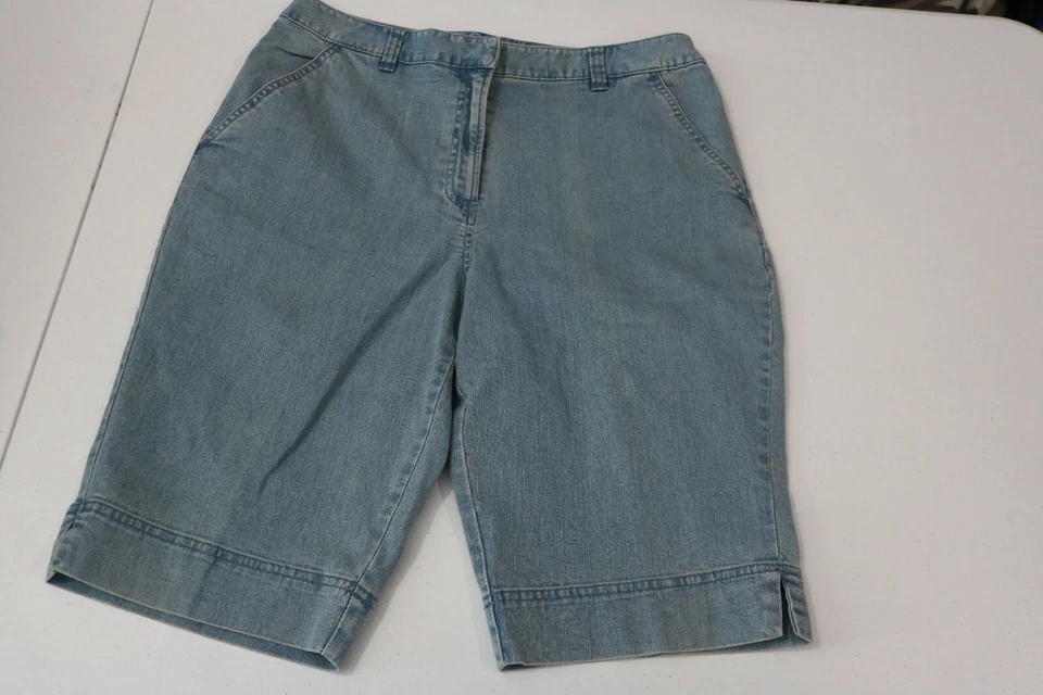Pantalones Cortos Caminar Bermudas Kim Rogers Talla 10 Azul Denim Jean  Foto 1 de 1