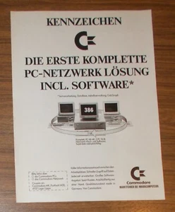 Seltene Werbung COMMODORE PC 60-40 PC 10-III - Komplette Netzwerklösung 1988 - Bild 1 von 1