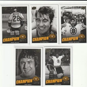 8 2023-24 BOSTON BRUINS CENTENNIAL CAPTURING A CHAMPION GOLD PARALLELS - Picture 1 of 2