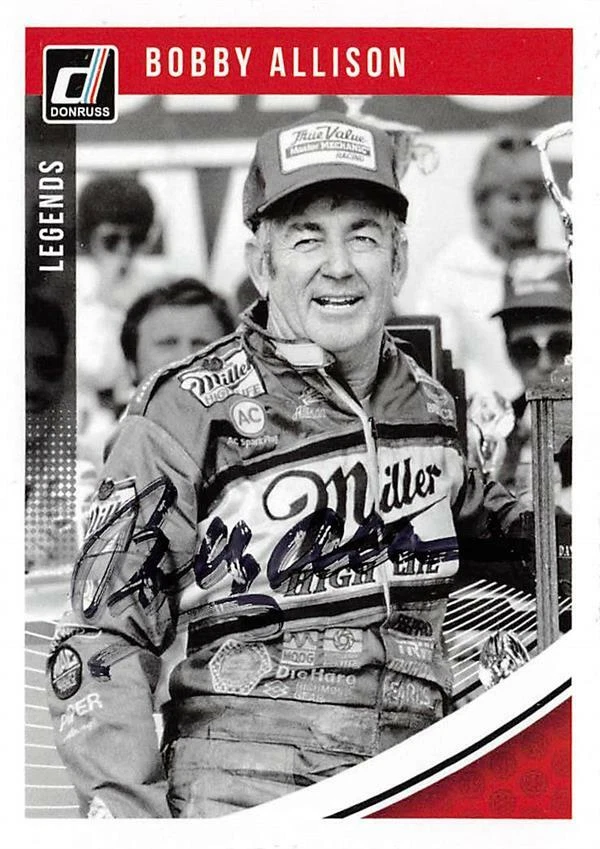 Bobby Allison autographed NASCAR card (Auto Racing) 2019 Donruss Legends #168 - Image 1 of 1