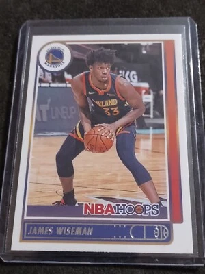 2021-22 Panini NBA Hoops James Wiseman #58 Golden State Warriors Basketball Card - Image 1 of 2