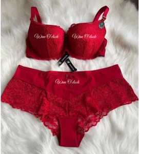 Ann Summers Sexy Lace Padded Push Up Balcony Bra & Cheeky Shorts Red 32B~44G - Picture 1 of 12