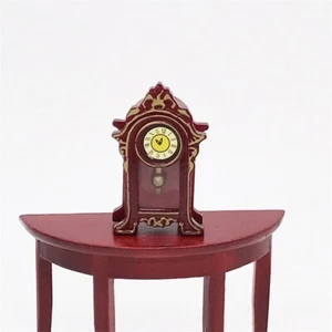 Reloj de mesa de escritorio clásico miniatura vintage para casa de muñecas 1:12 juguete decoración del hogar - Imagen 1 de 12
