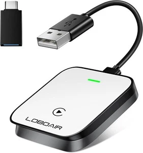 LOBOAIR PL8 Wireless CarPlay Adapter for Factory Wired CarPlay, 2024 WHITE - Picture 1 of 7