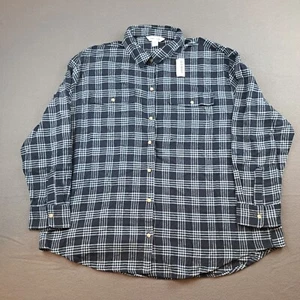 NWT Old Navy The Boyfriend Flannel Shirt Size XL Plaid Long Sleeve Relaxed Women - Picture 1 of 10