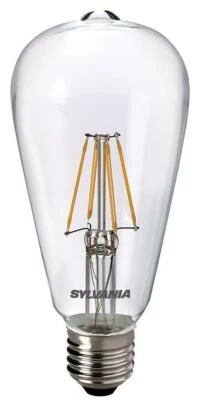 4W Teardrop Filament LED Lamp, E27, 470lm - SYLVANIA - Image 1 of 4