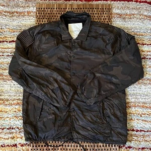 Polo Ralph Lauren Denim & Supply Camo USA Patch Windbreaker Jacket Green Mens XL - Picture 1 of 3