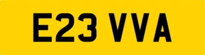 EVA EVELYN EVIE EVAS EV PRIVATE REGISTRATION CHERISHED CAR NUMBER PLATE E23 VVA - Picture 1 of 3