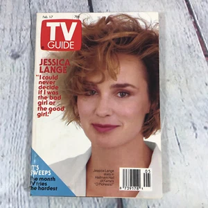 Vintage 1992 February 1-7 TV Guide - Jessica Lange on Cover  - Picture 1 of 2
