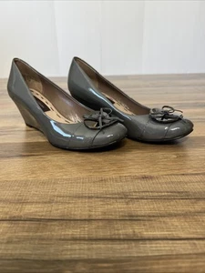 Zapatos de salón de cuña de cuero gris Ruby & Bloom Mercer talla 5M para mujer - Imagen 1 de 20