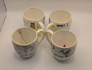 MysteryMug 4 Piece Frog Cat Duck Fish What Is At The BottomMug Nasco - Picture 1 of 10