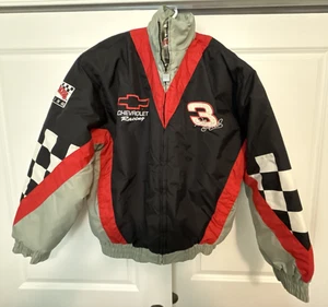 Vintage Nutmeg Jacket Mens L Dale Earnhardt Nascar The Intimidator Racing Black - Picture 1 of 9