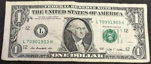 2009 San Francisco $1 Bill July 9th 1903 Birthday/Anniversary Odds Only Note - Picture 1 of 2