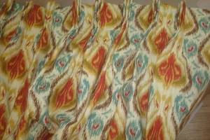 Cortinas plisadas One Pr 2 piezas forradas personalizadas Balotelli Ikat pellizco pesadas 84" lg - Imagen 1 de 9