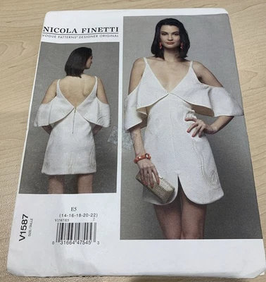 Vogue Pattern V1587 - Nicola Finetti - Dress - Size 14 16 18 20 22 - Image 1 of 3