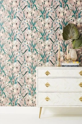 Anthropologie House Of Hackney Eteris (Mauve) Iris Wallpaper - Image 1 of 4