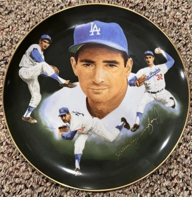 SANDY KOUFAX LA DODGERS Hackett Hand Signed PLATE Limited ED New BASEBALL - Image 1 of 3