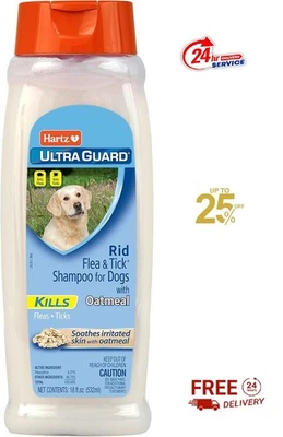 Hartz UltraGuard Rid Flea and Tick Oatmeal Shampoo for Dogs, 18oz - Image 1 of 4