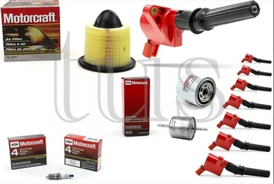 Tune Up Kit 1998 Ford E250 5.4L V8 High Performance Ignition Coil DG508 SP479 - Imagem 1 de 4