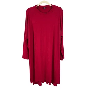 Eileen Fisher Jersey Strick T-Shirt Midikleid Langarm Minimalistisch Gr. XL - Bild 1 von 6