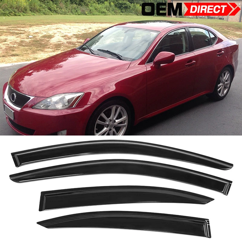 Se adapta a 06-13 Lexus IS250 IS350 08-14 IS F 4 PIEZAS Viseras Ventana Lluvia Parabrisas Sol Foto 1 de 4