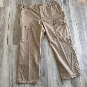 Duluth Trading Canvas Cargo Pants Size 48x32 Men's Heavy Duty Khaki Tan Painter - Picture 1 of 11