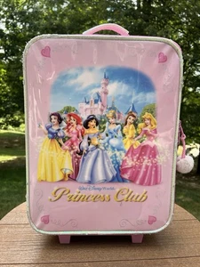 Disney Princess Club Rolling Suitcase Luggage Carry-on Pink Cinderella Belle - Picture 1 of 21