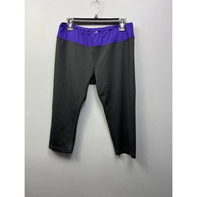 Leggings cortos deportivos Charles River para mujer grandes negros morados elásticos deportivos Foto 1 de 4