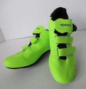 SPEED Unisex Cycling Shoes Size 43 (US Size 10) - Neon Green - Excellent - Picture 1 of 12
