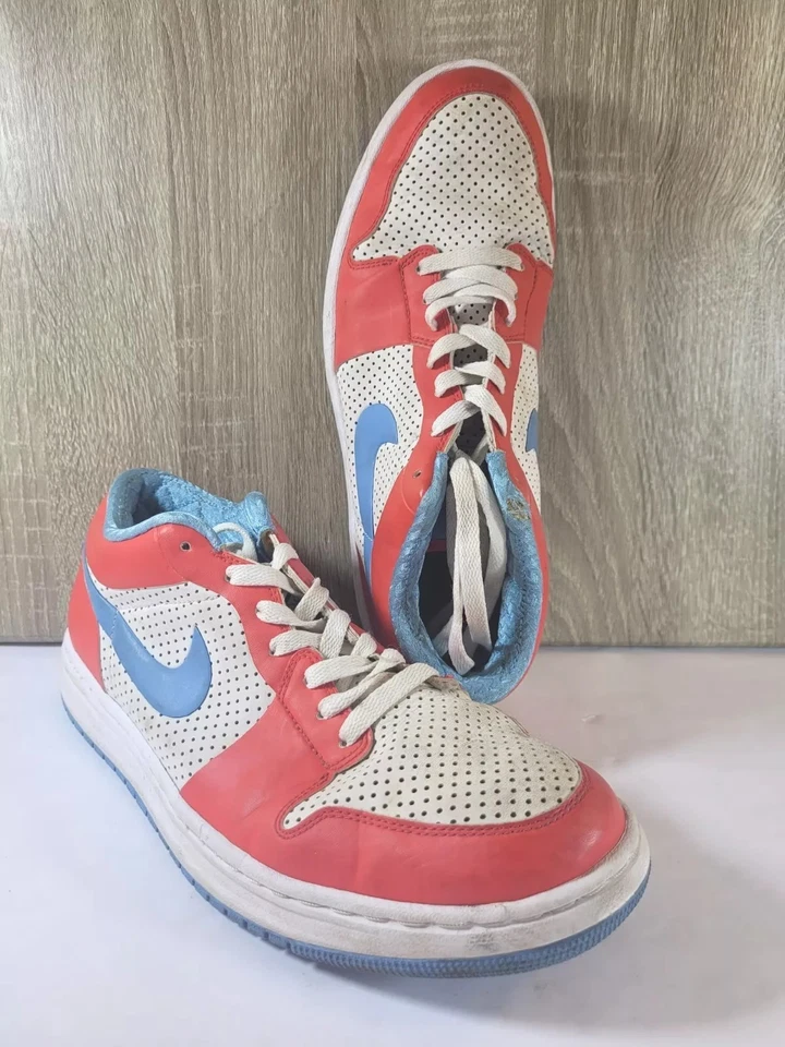 Zapato Nike Air Jordan Alpha 1 Low Para Hombre 10.5 EE. UU. Rojo Blanco Azul 453839-102 Foto 1 de 4