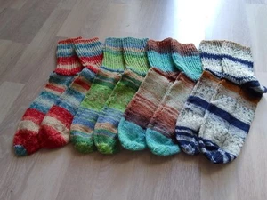 4 Paar Handgestrickte Socken 4-fach Gr. 40/41 - Bild 1 von 2