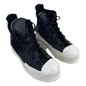 Converse Chuck 70 Plus Mixed Material Sneakers Black Suede Canvas Women Sz 6 - Picture 1 of 14