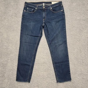 Rag & Bone Jeans Womens 31 Dre Low-Rise Slim Boyfriend Raw Hem Distressed USA - Picture 1 of 13