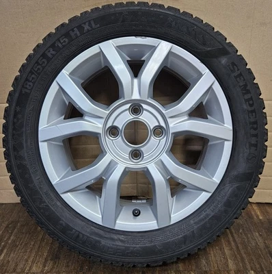 1 orig. VW UP Alufelge 5,5x15 ET41 1S0601025R 1S0601025J Waffle WR 185/55, 6,8mm - Bild 1 von 4