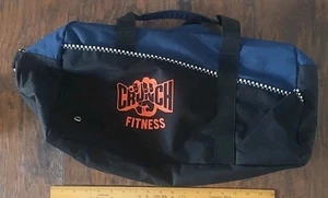 Crunch Fitness Gym Workout Medium Sized Duffle Bag--Black & Navy Blue - Picture 1 of 2