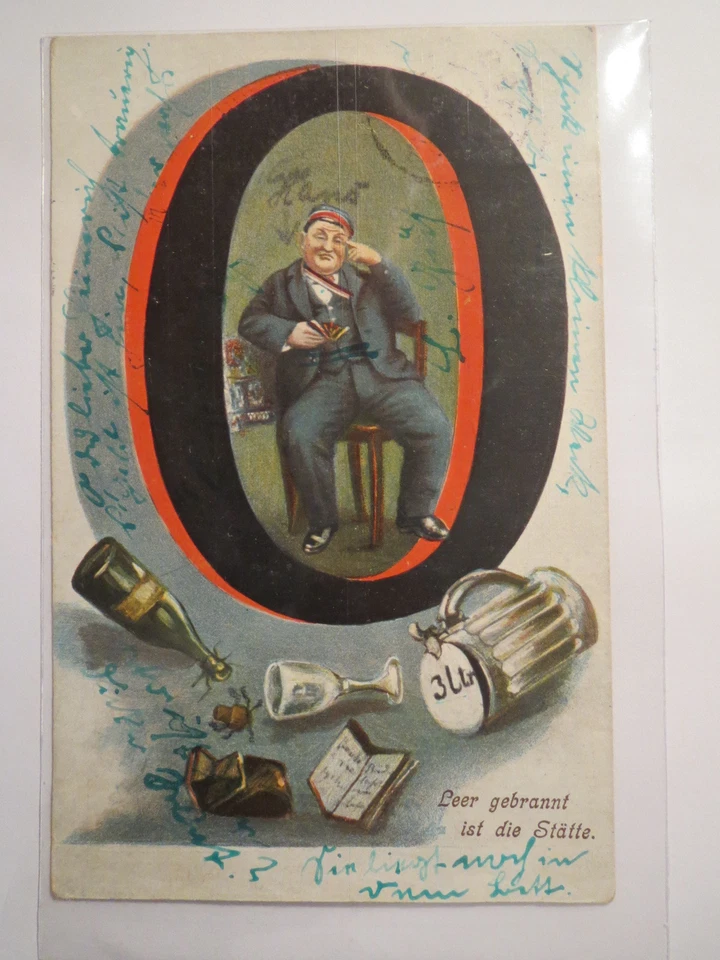 Leer gebrannt ist die Stätte - Betrunkener Student / Karte - Studentika - Bild 1 von 1