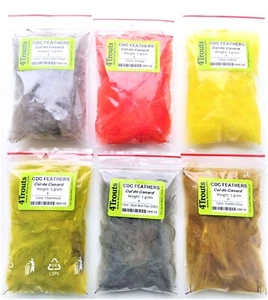 PREMIUM CDC FEATHERS Fly Tying Set 6x1gram Lot of 3 or 6 colors EU Duck Feathers - Picture 1 of 18