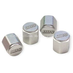 4x Genuine BBS Unlimited Silver Aluminium Valve Dust Caps, Screw on - 58072004 - Picture 1 of 6