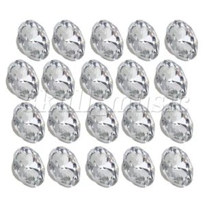 80pcs 22mm Diamond Clear Crystal Charm Upholstery Sofa Headboard Sew Buttons - Picture 1 of 8
