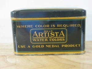 Lata de tiza de pizarra vintage Binney & Smith An-Du-Septic con botones de costura - Imagen 1 de 14