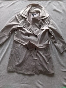 Size L, Vintage Alfani Long Beige Trench Coat, Women's - Picture 1 of 8