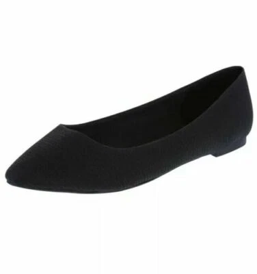 Zapatos planos Christian Siriano para mujer Gigi negros punta 6,5-12 medianos o anchos Foto 1 de 4