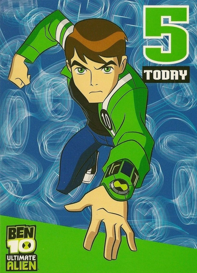5th Happy Birthday Boys Greeting Card For Him 5 Years Old Ben 10 Ultimate Alien - Image 1 of 1