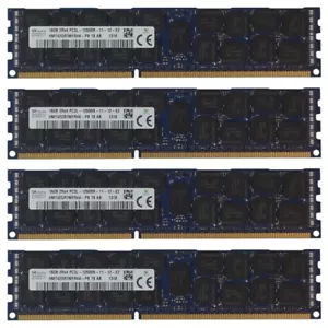 64GB Kit 4X 16GB DELL POWEREDGE C2100 C6100 M610 M710 R410 M420 R515 MEMORY Ram - Picture 1 of 1