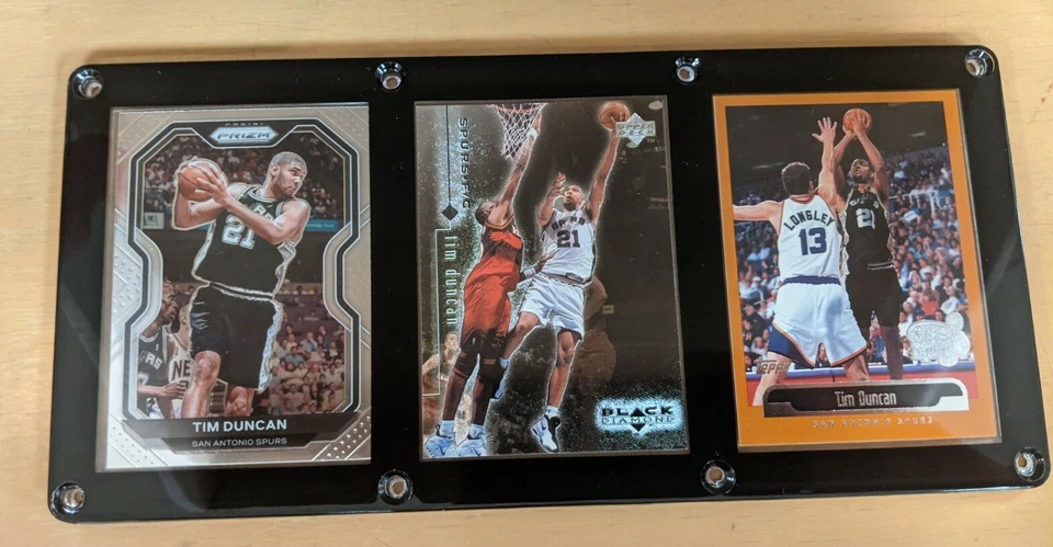 PLACA DE 3 CARTAS TIM DUNCAN ESPUELAS SAN ANTONIO Foto 1 de 1