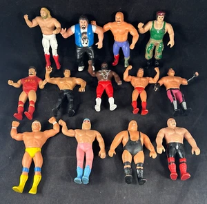 1985 HOGAN VENTURA BUNDY STEELE STUDD STEAMBOAT + WWF LJN BENDIES 13 VTG TOY LOT - Picture 1 of 17